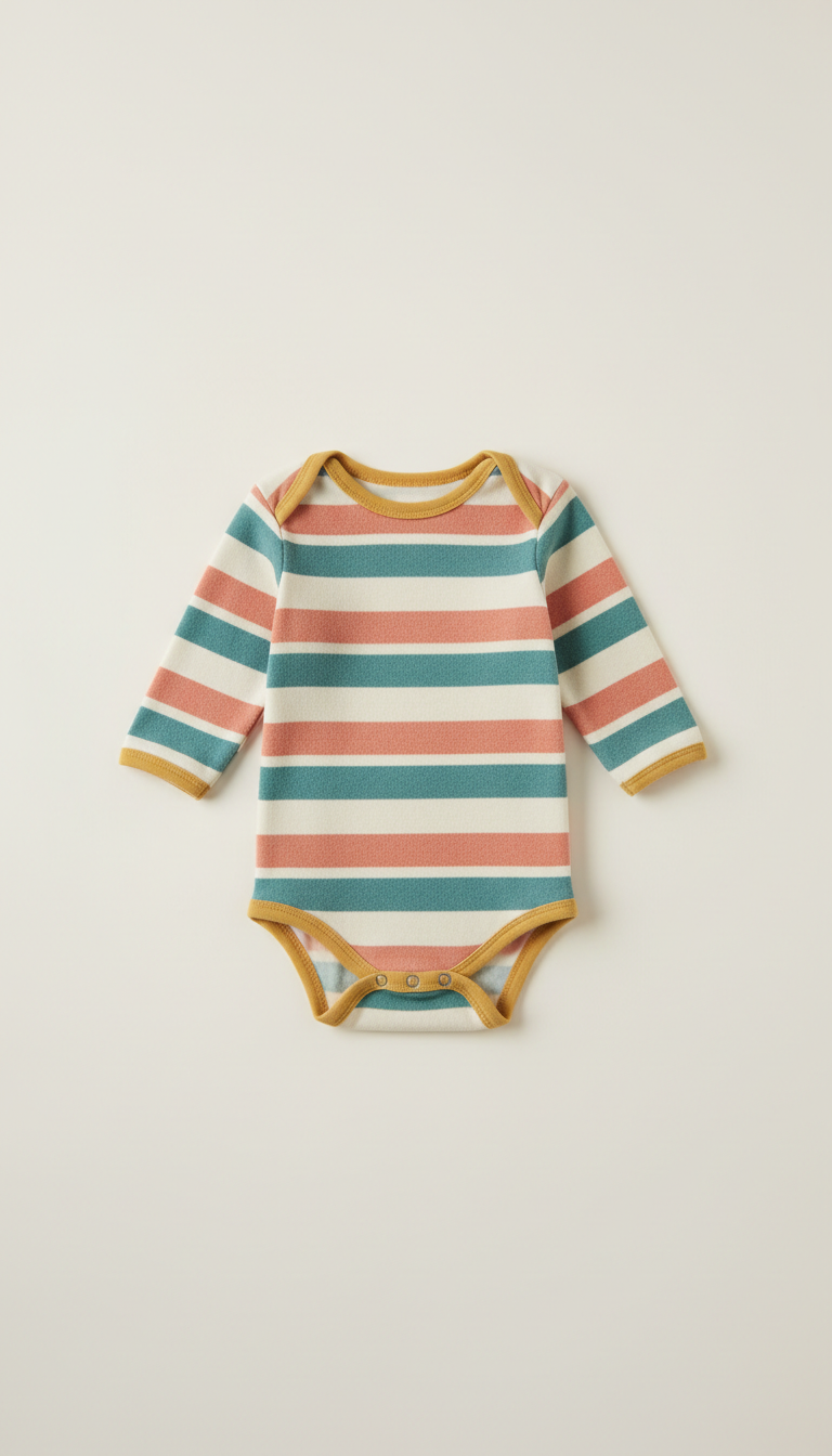 Soft-Touch Organic Cotton Onesie In Muted Hues