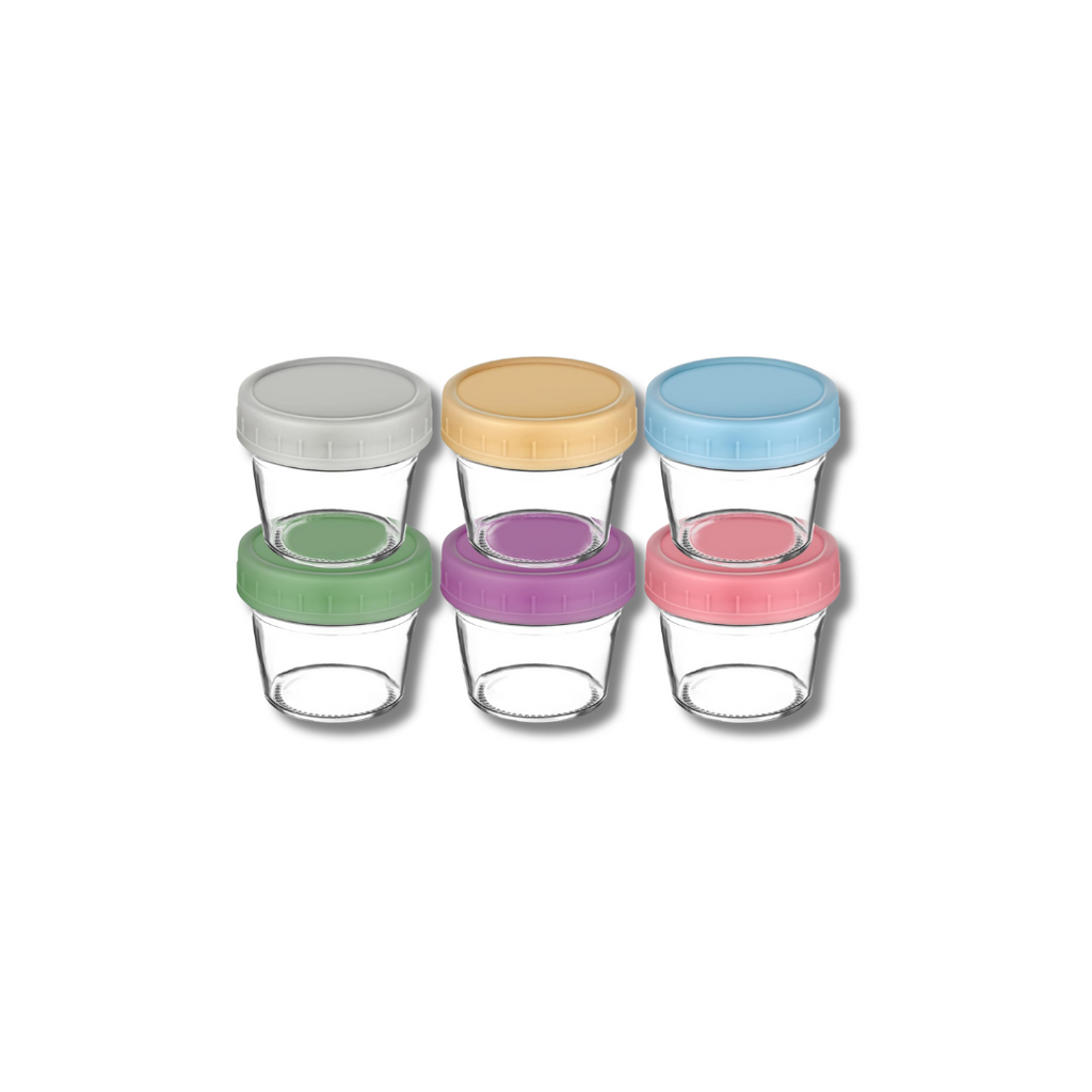 Baby Food Storage Container Glass Set (6-Pack)