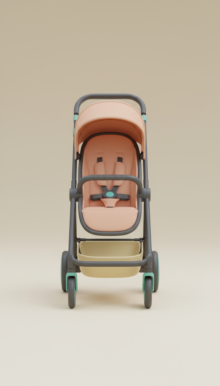 Ergonomic Urban Stroller With All-Terrain Wheels