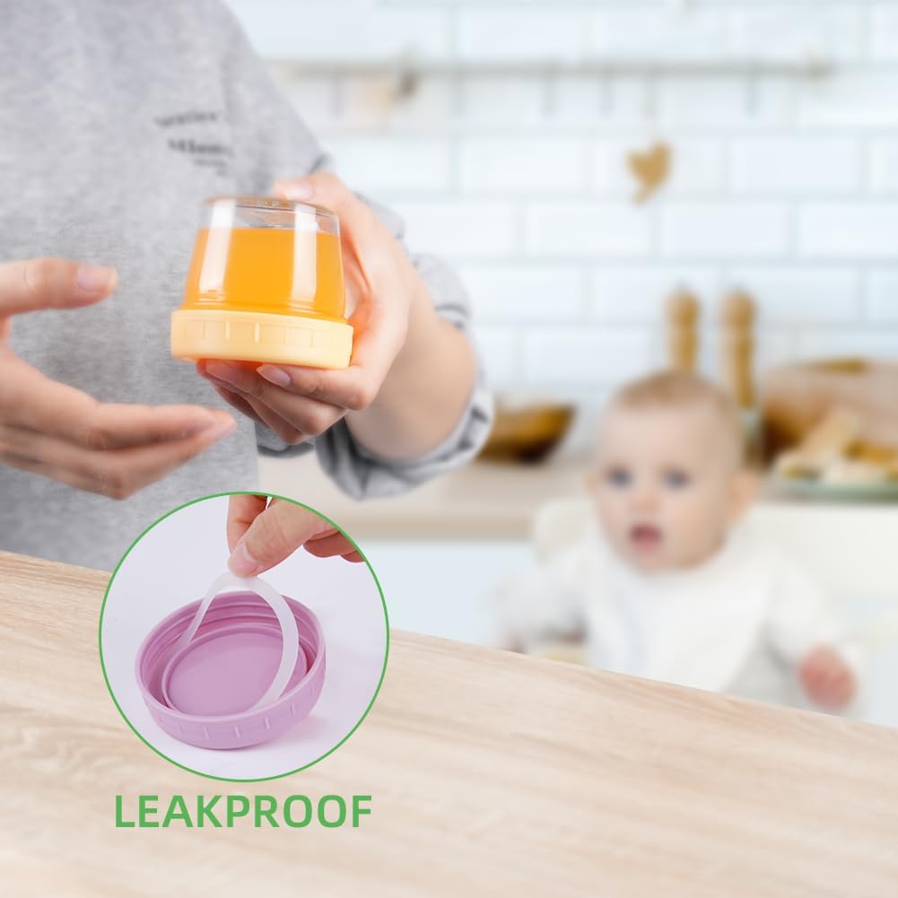 Baby Food Storage Container Glass Set (6-Pack)