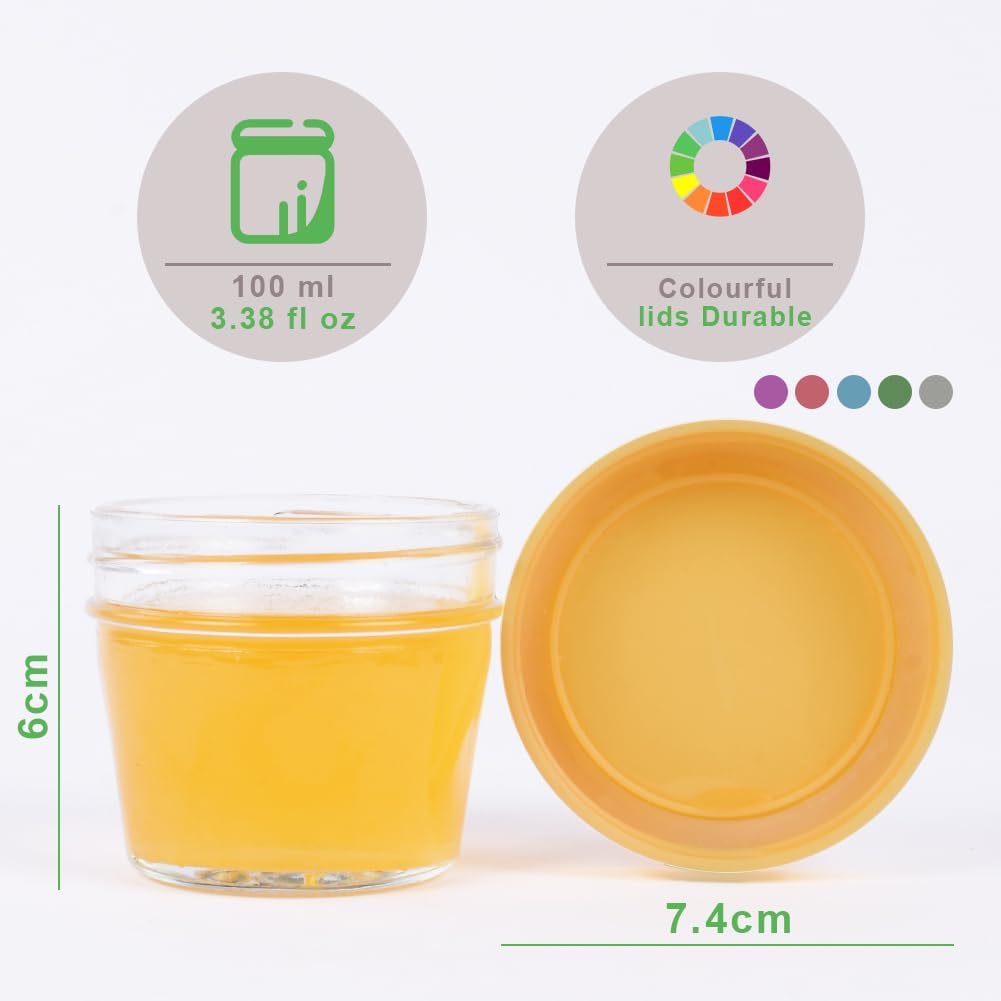 Baby Food Storage Container Glass Set (6-Pack)