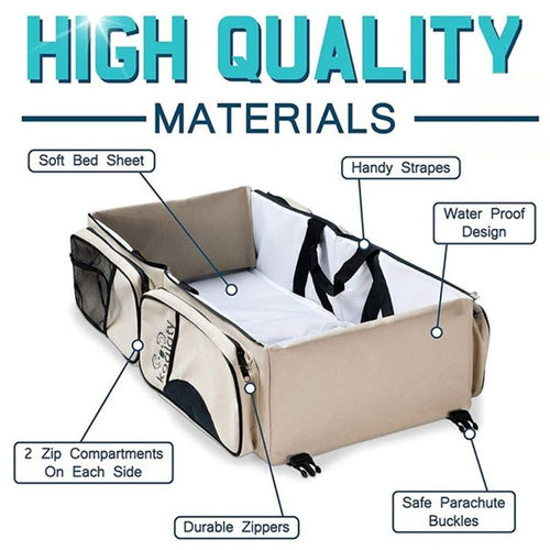 3 in 1 Portable Bassinet Diaper Change Station Bag