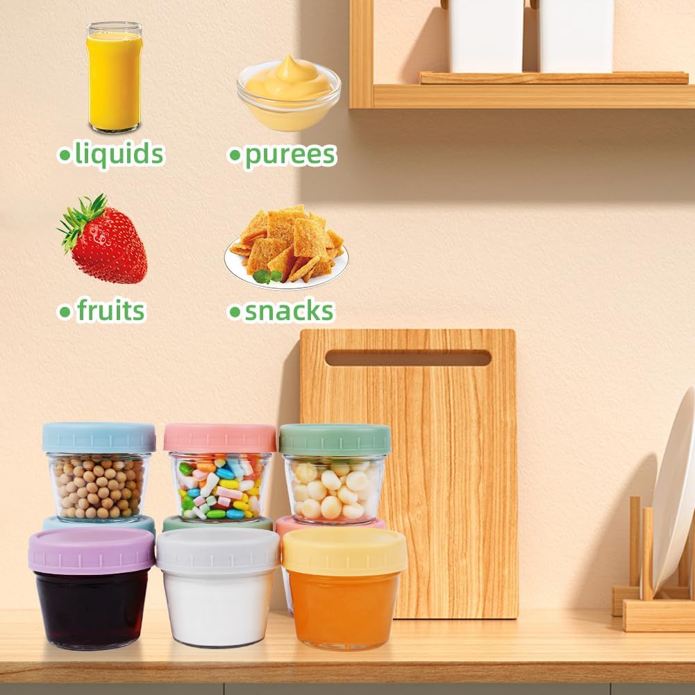 Baby Food Storage Container Glass Set (6-Pack)