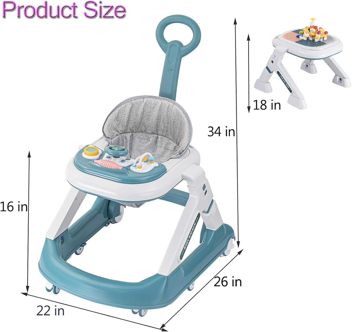 5-in-1 Baby Walker & Activity Center