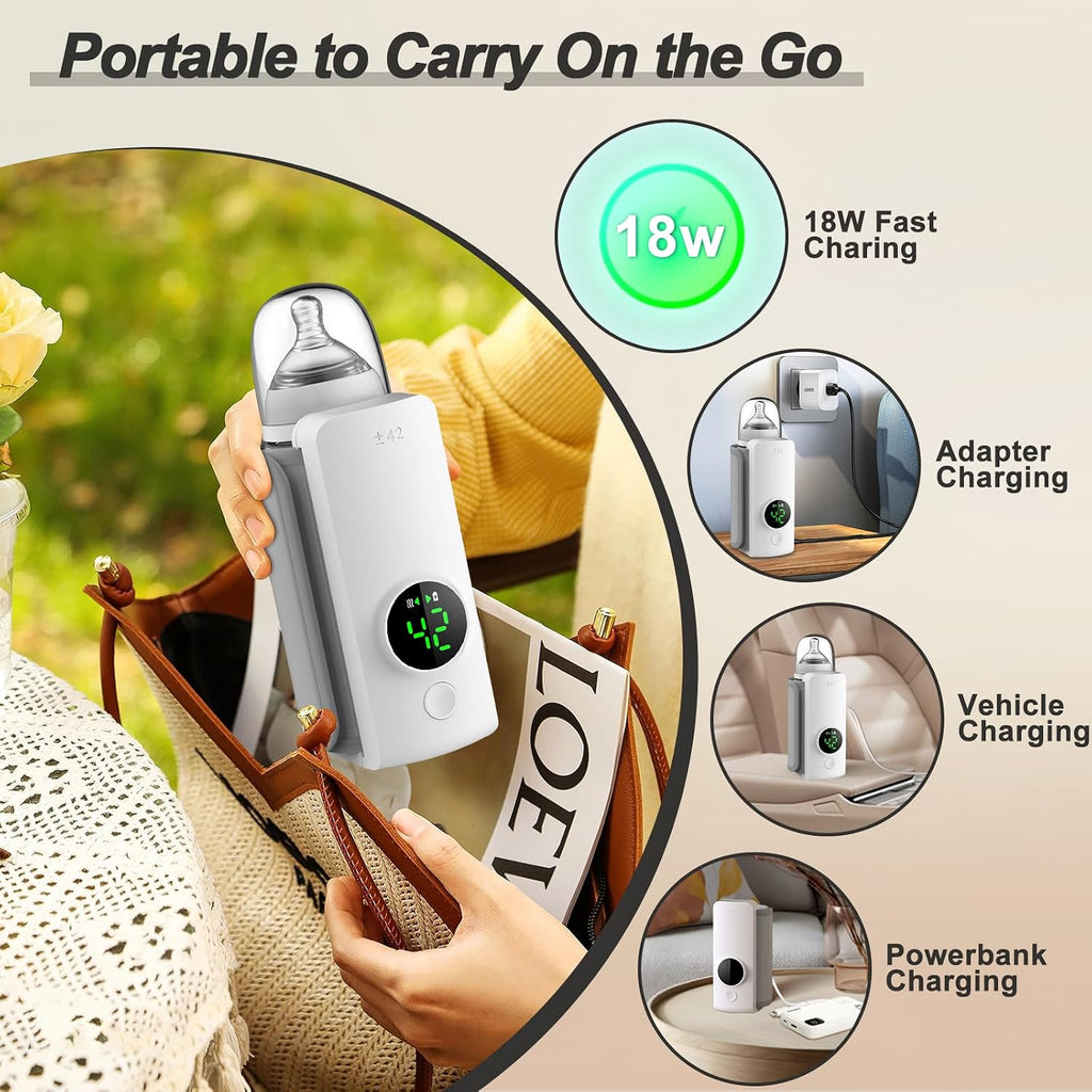 Portable Baby Bottle Warmer (Fast Heat)