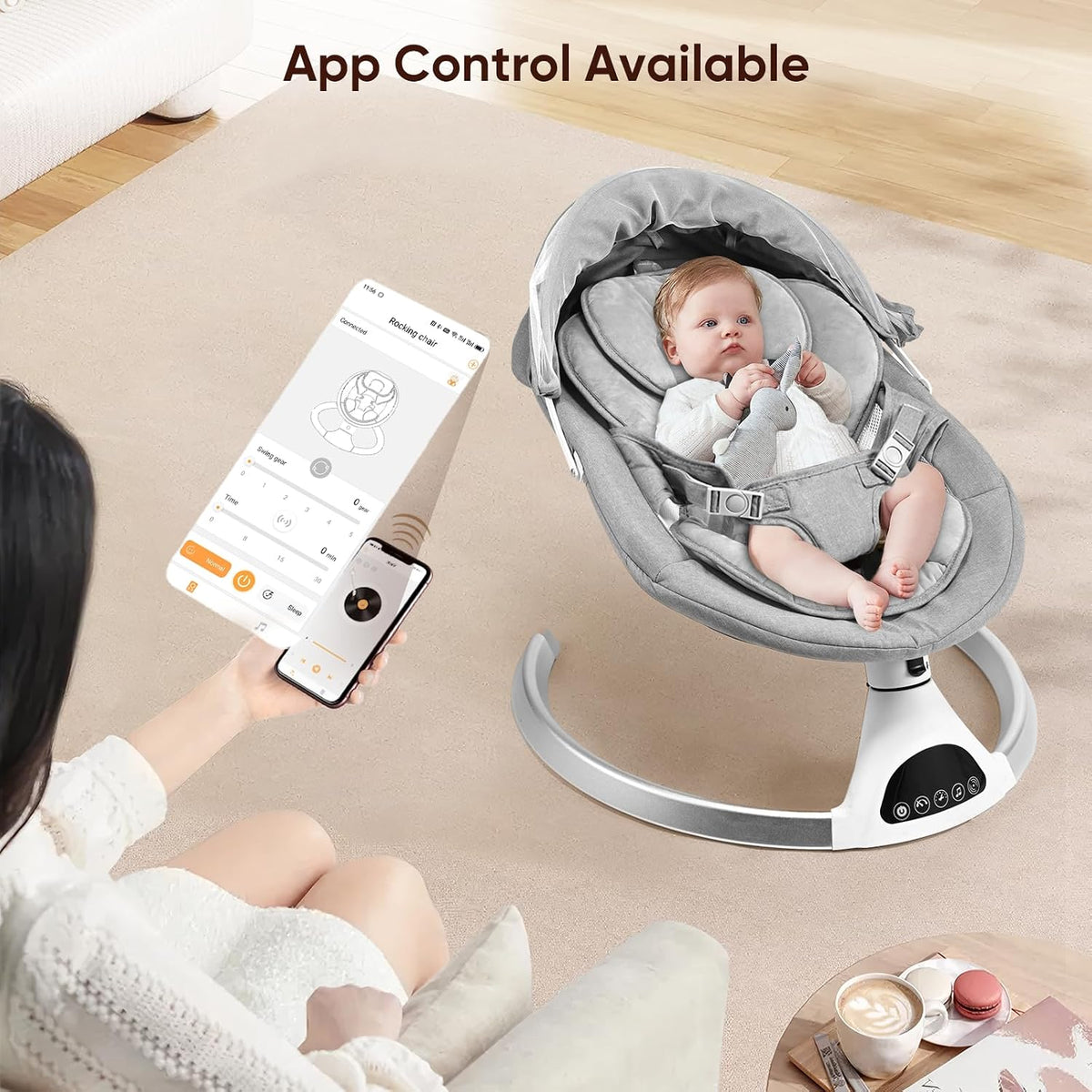Electric Baby Swing Chair with Bluetooth