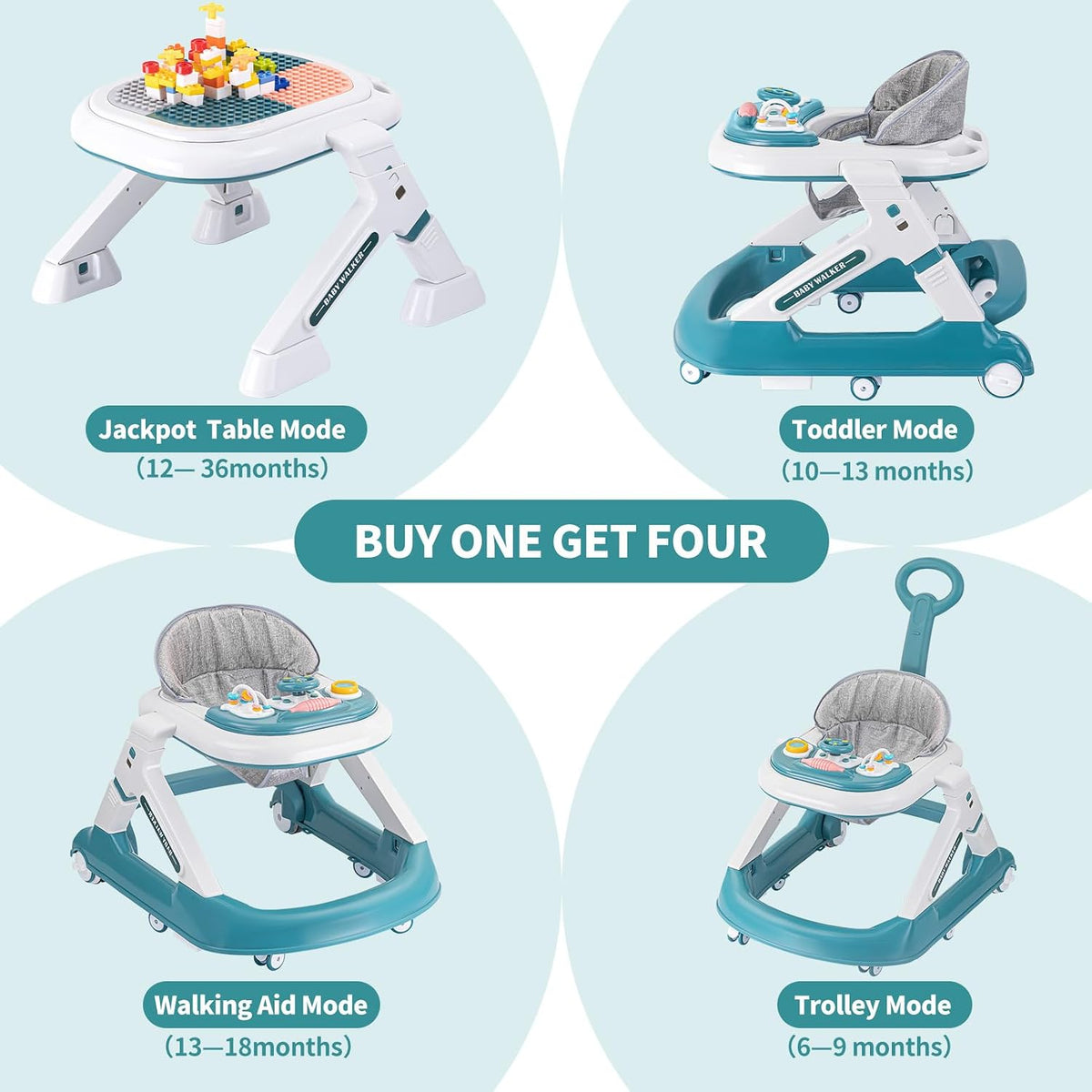 5-in-1 Baby Walker & Activity Center