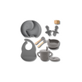 Complete Silicone Baby Feeding Set, Bib, Plate, Cup & Utensils