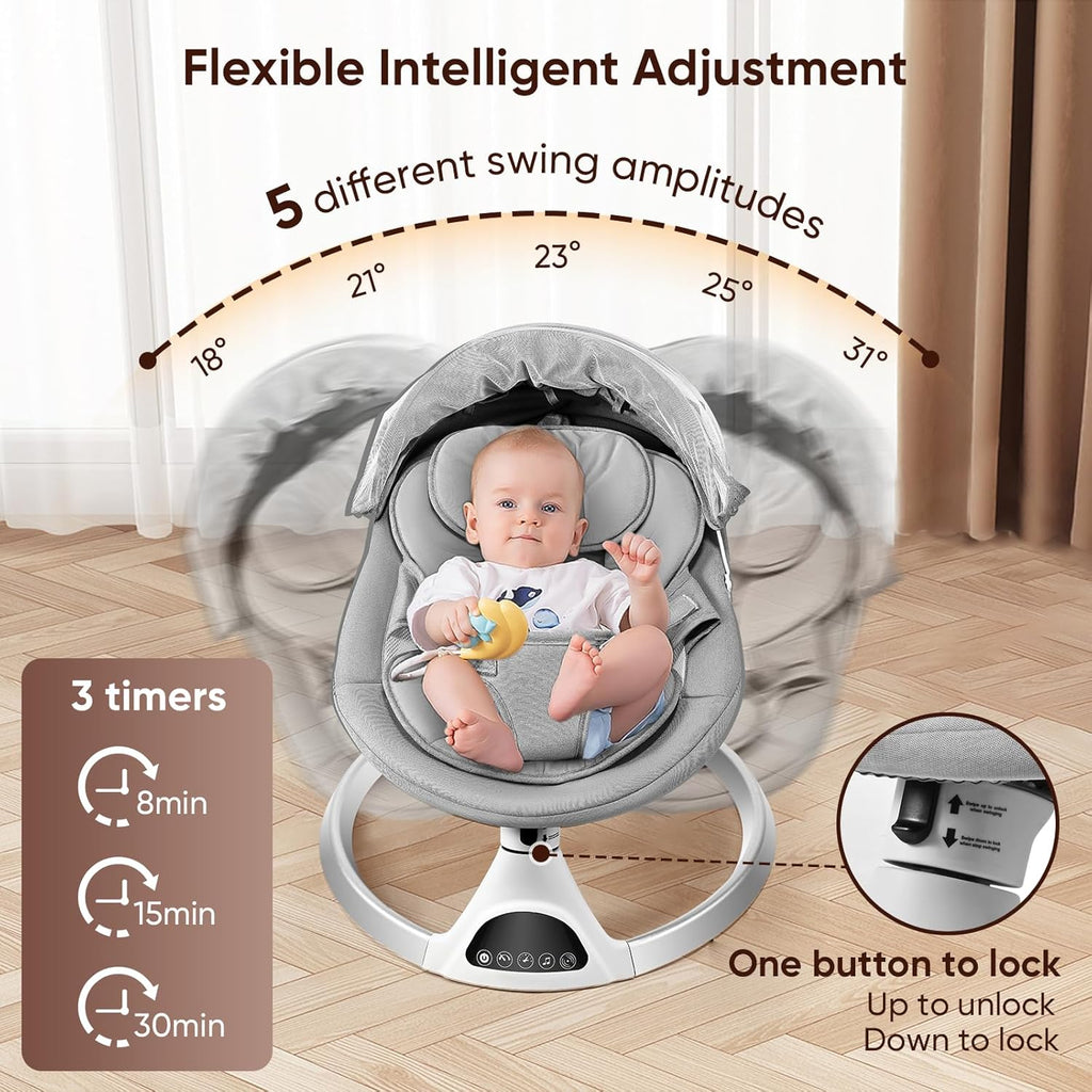 Electric Baby Swing Chair with Bluetooth