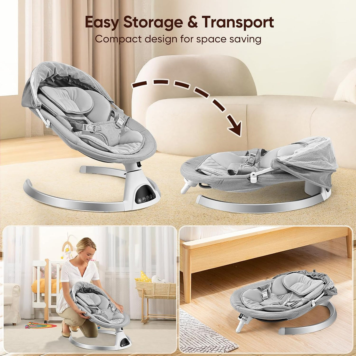 Electric Baby Swing Chair with Bluetooth
