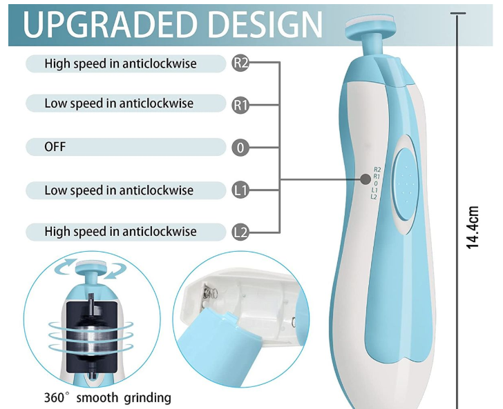 Electric Baby Nail File Trimmer